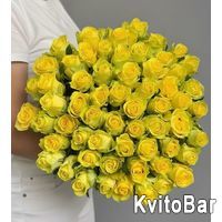 75 жовтих троянд 60 см - Фото 1