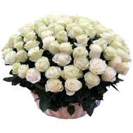 101 імпортна троянда у кошику