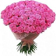 101 рожева троянда 70 см