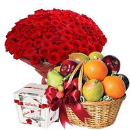 101 троянда, фрукти, цукерки