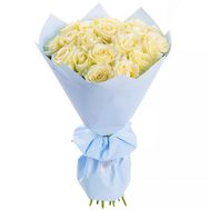 25 білих троянд