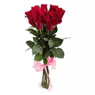 9 червоних троянд з Еквадору