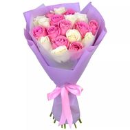 Ніжний букет з 19 троянд