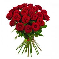 Букет із 21 червоної троянди
