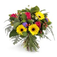 Букет із гербер і троянд