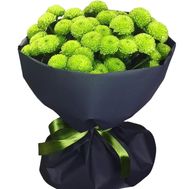 Букет зелених хризантем