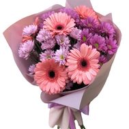 Букет із хризантем і гербер