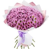 Букет із рожевих хризантем