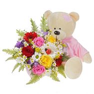 Букет із ведмедиком