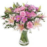 Рожево-білий букет