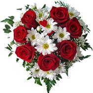 Композиція з троянд і хризантем