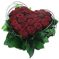 Серце 25 червоних троянд