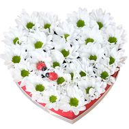 Серце з хризантем