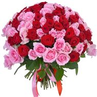 Великий букет із троянд 70 см
