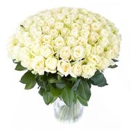 101 біла троянда 70 см