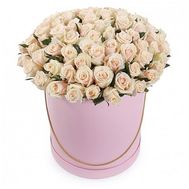 101 кремова троянда в коробці