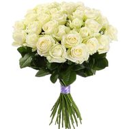 25 білих троянд в букеті