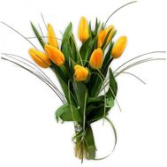 9 жовтих тюльпанів