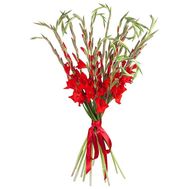 Букет червоних гладіолусів