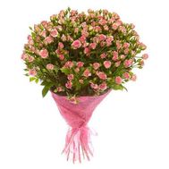 Букет з 25 рожевих кущових троянд