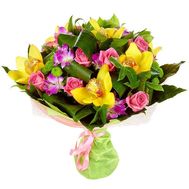 Букет із троянд і орхідей