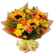 Букет в оранжево-жовтих тонах