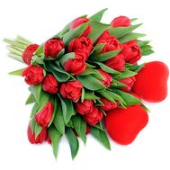 Букет тюльпанів на день Валентина
