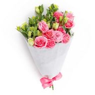 Маленький букет рожевих еустом