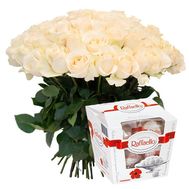 Ніжний букет білих троянд