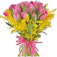 Тюльпани і мімози