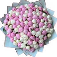 101 біла та рожева півонія