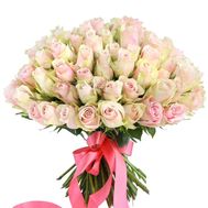 101 кремово-рожева троянда 40 см