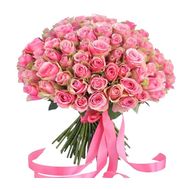 101 рожева троянда 40 см