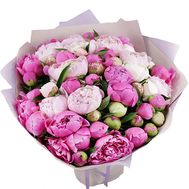 55 різнокольорових півоній