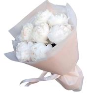 7 білих півоній