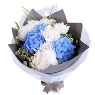 Букет півонії та гортензії