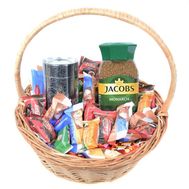 Кошик з цукерками, чаєм і кавою