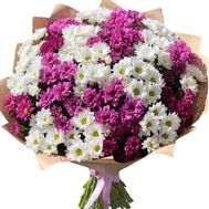 Різнокольоровий букет хризантем