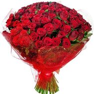 Урочистий букет червоних троянд