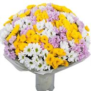 Великий букет з 35 хризантем