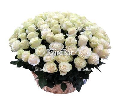 101 імпортна троянда у кошику