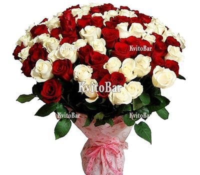 101 різнобарвна троянда 70 см