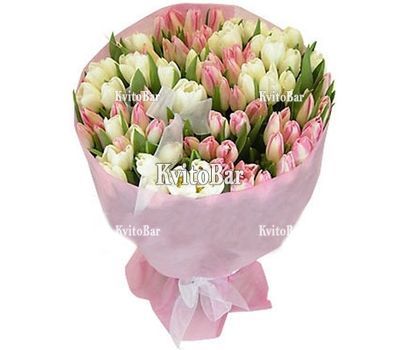 Шикарний букет тюльпанів