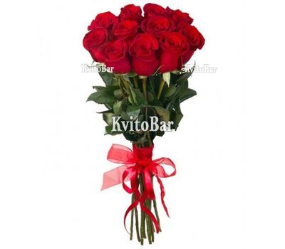 11 імпортних червоних троянд