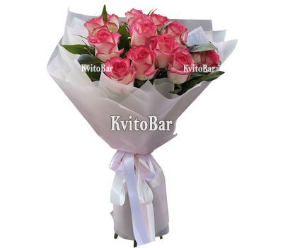 13 pink roses