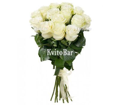 Букет із 15 імпортних білих троянд
