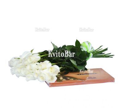 15 голландських троянд та цукерки