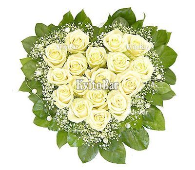 17 білих троянд