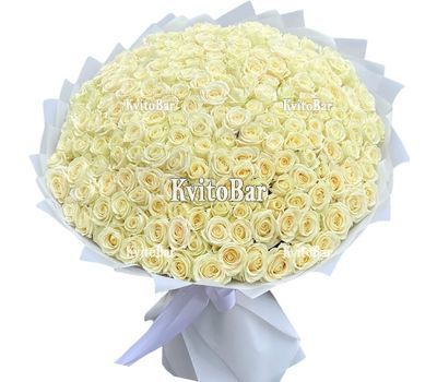 201 біла троянда 60 см