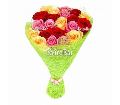 21 різнобарвна троянда